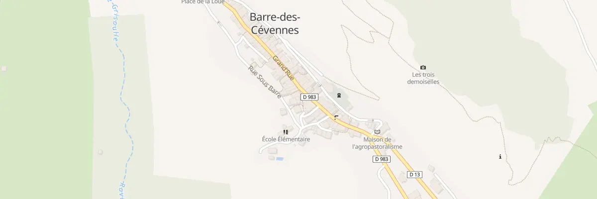 Plan du 3 Rue de la Fontaine à Barre-des-Cévennes