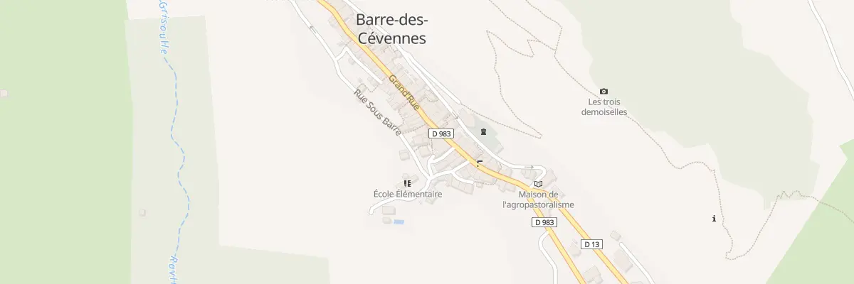 Plan du 1 Rue de la Fontaine à Barre-des-Cévennes