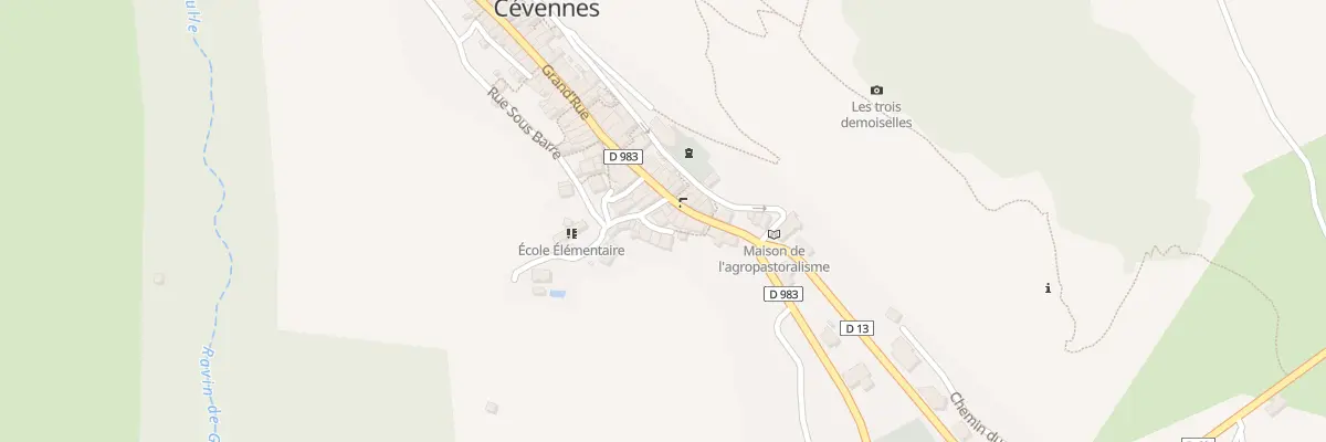 Plan du 2 Androune de la Voûte à Barre-des-Cévennes