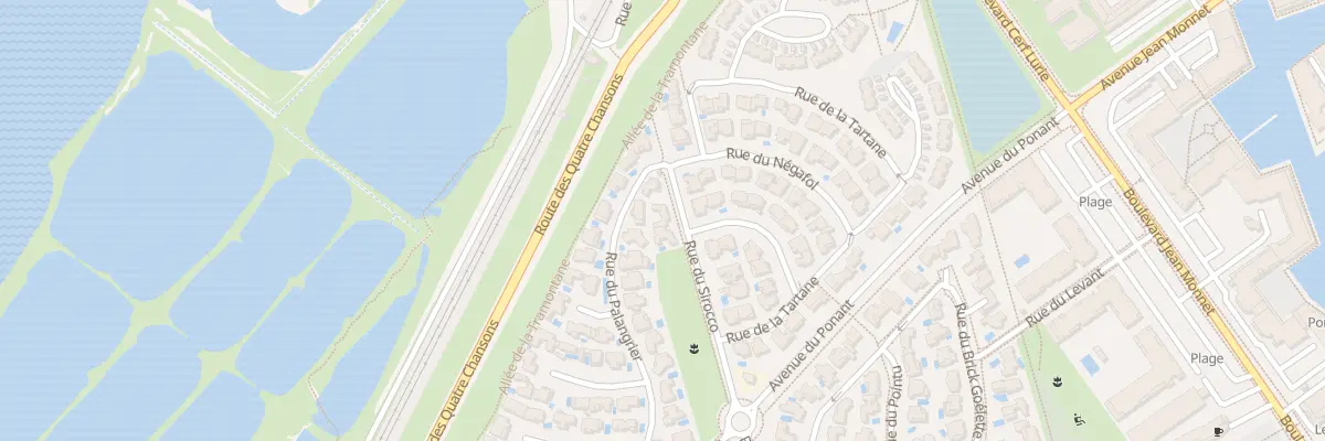 Plan du 2 Rue du Sirocco à Sète