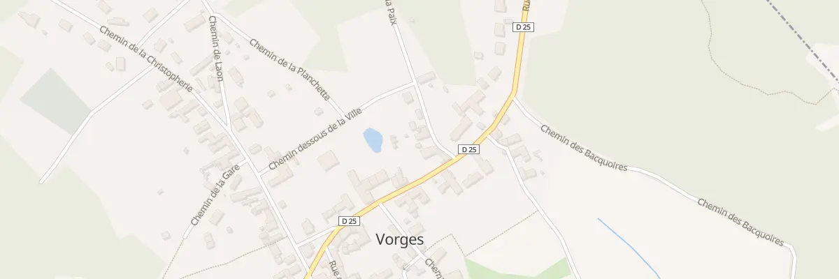 Plan du 1 Che de la Paix à Vorges