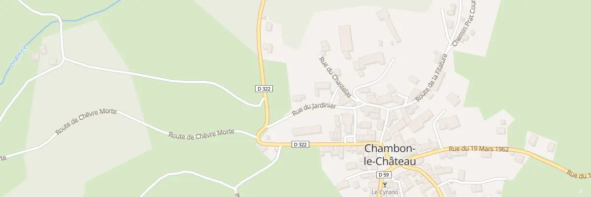Plan du 5137 Chambon Le Chateau Village à Bel-Air-Val-d’Ance