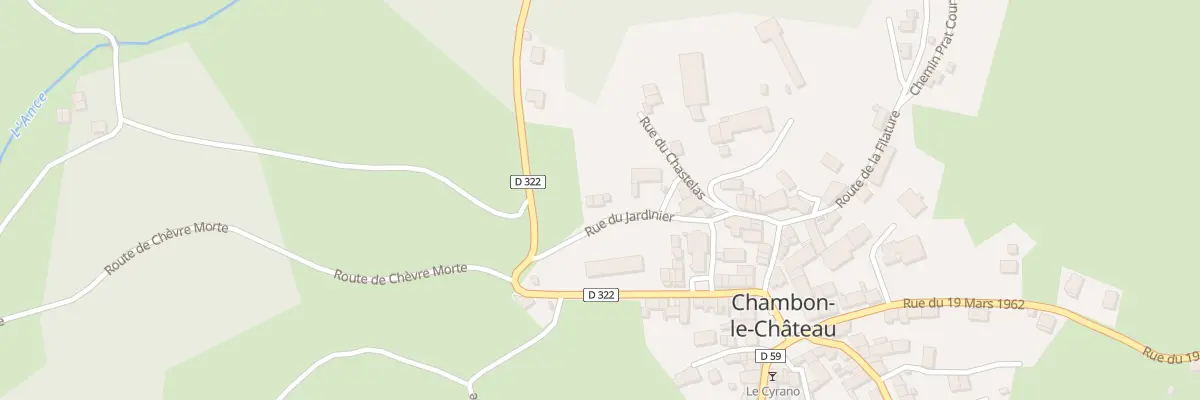 Plan du 5136 Chambon Le Chateau Village à Bel-Air-Val-d’Ance