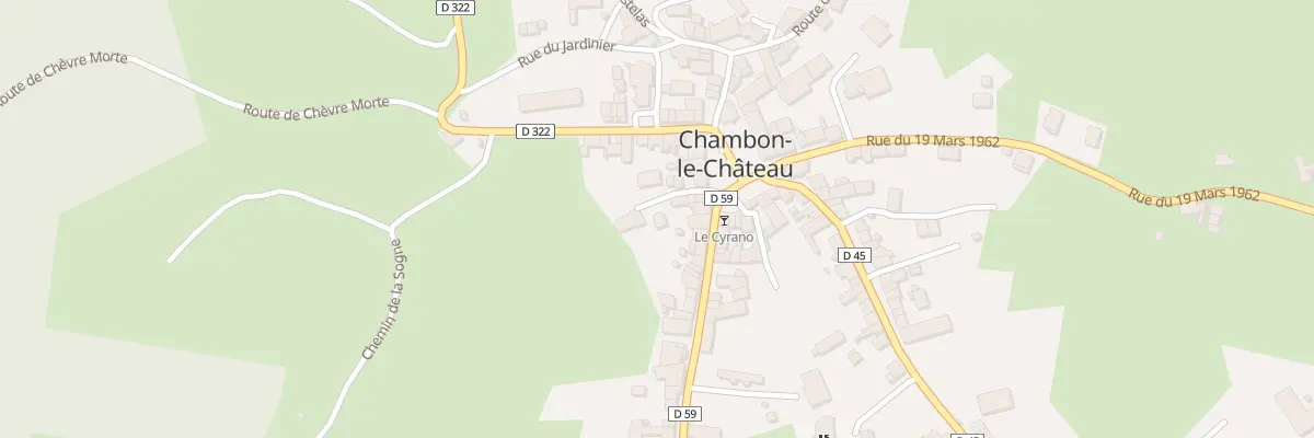 Plan du 5512 Chambon Le Chateau Village à Bel-Air-Val-d’Ance