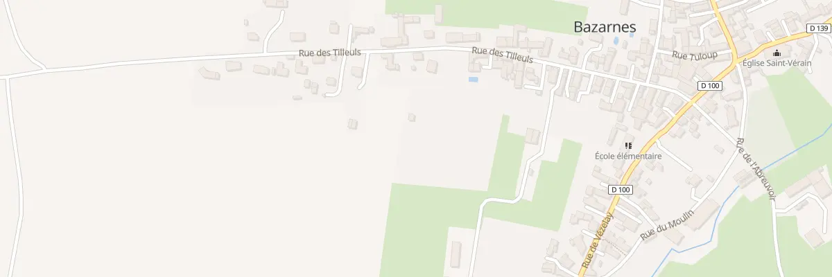 Plan du 33 Rue des Tilleuls à Bazarnes