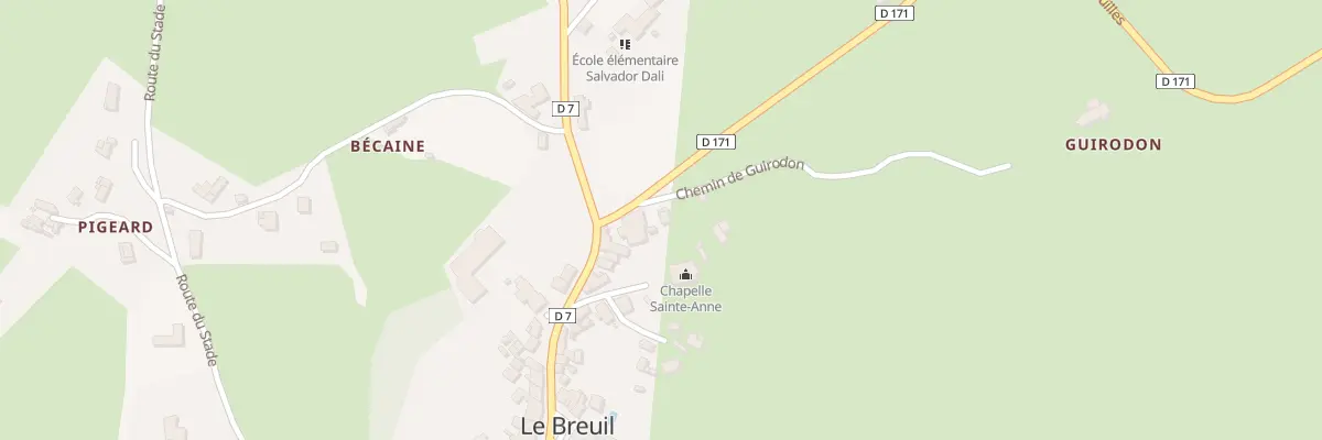 Plan du 2 Che de Guirodon au Breuil