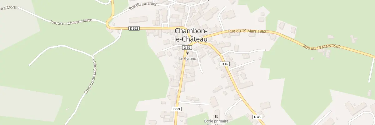 Plan du 5068A Chambon Le Chateau Village à Bel-Air-Val-d’Ance