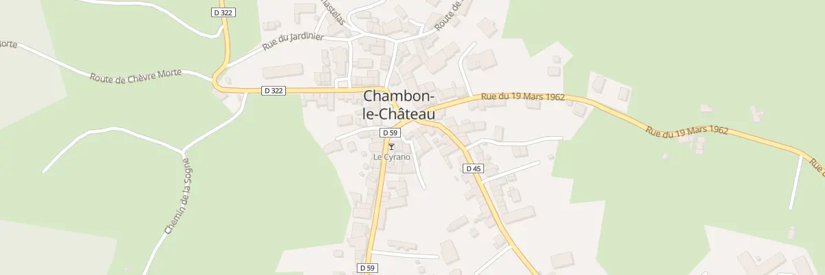 Plan du 5062 Chambon Le Chateau Village à Bel-Air-Val-d’Ance