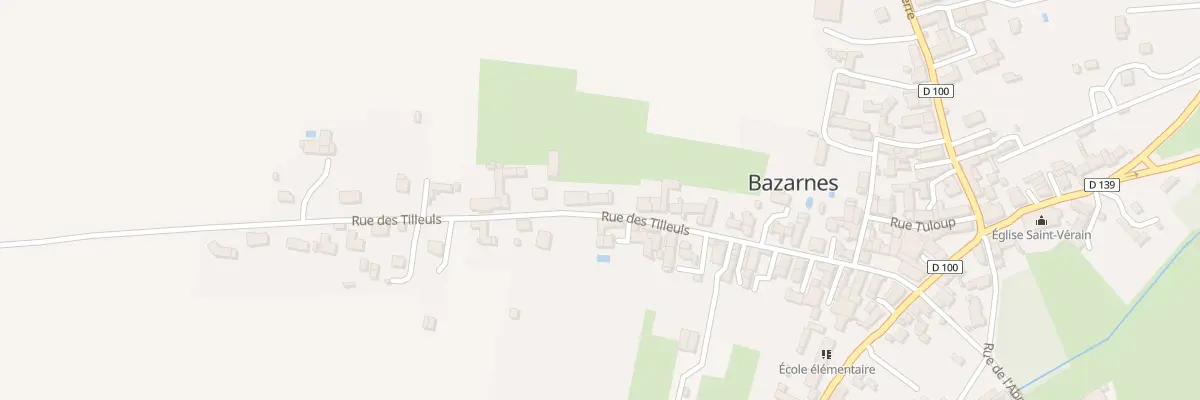 Plan du 36 Rue des Tilleuls à Bazarnes