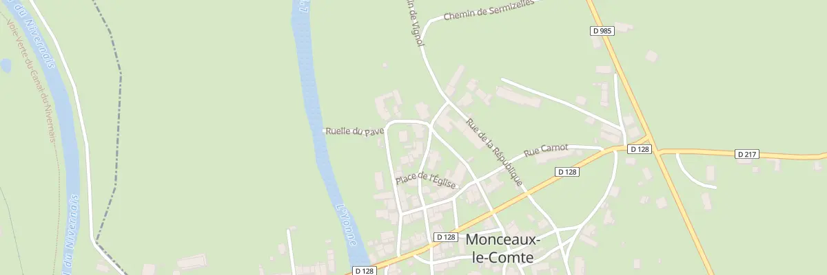 Plan du 7 Rue du Commerce à Monceaux-le-Comte