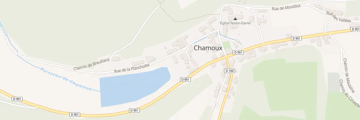 Plan du 11 Rue de la Planchotte à Chamoux