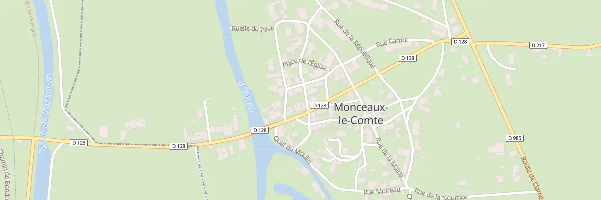 Plan du 1 Rue de l’Église à Monceaux-le-Comte