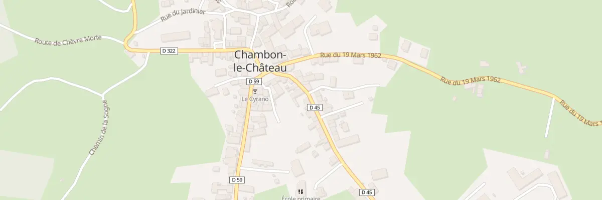 Plan du 5167B Chambon Le Chateau Village à Bel-Air-Val-d’Ance