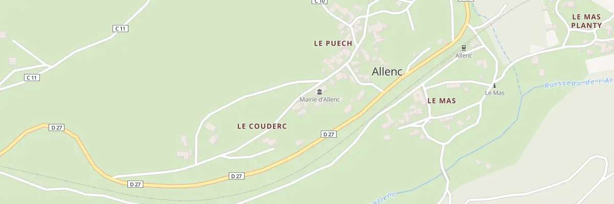 Plan du 5087 Le Puech à Allenc