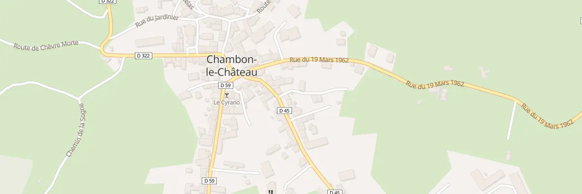 Plan du 5563 Chambon Le Chateau Village à Bel-Air-Val-d’Ance