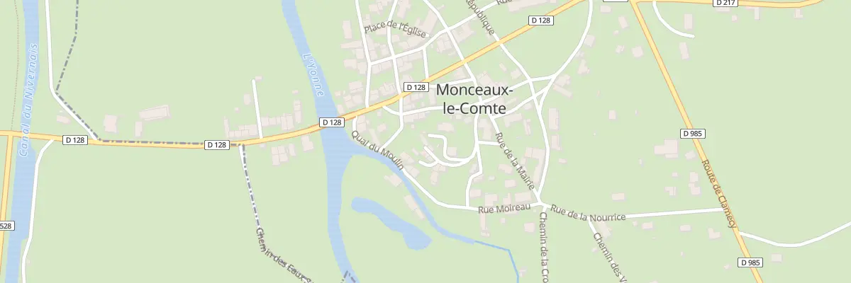 Plan du 53 Le Bourg à Monceaux-le-Comte
