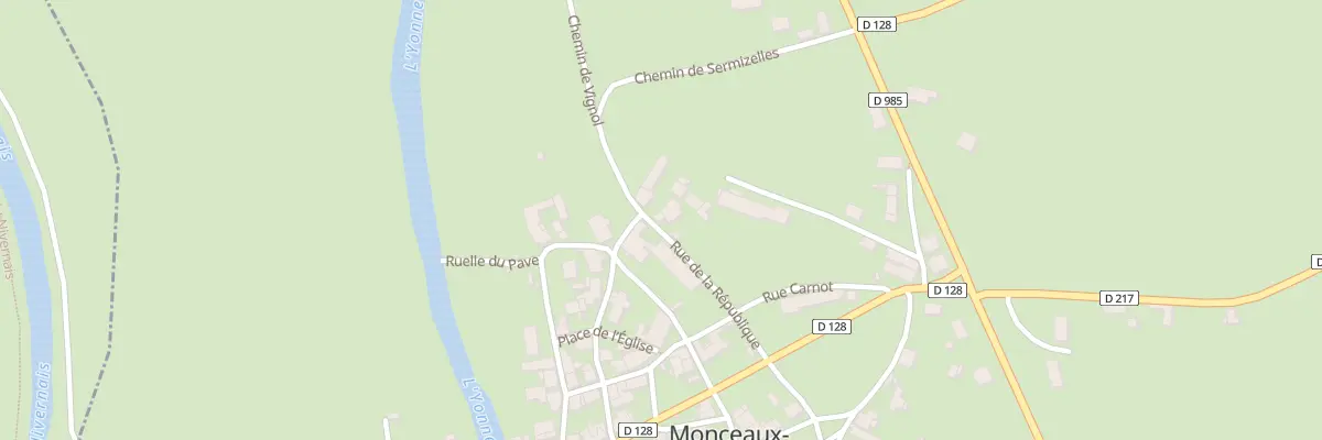 Plan du 3 Rue de la République à Monceaux-le-Comte