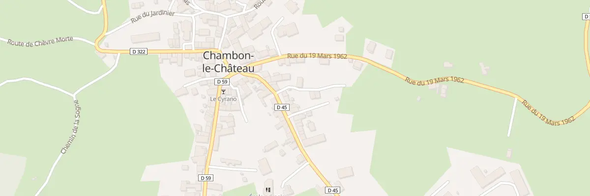 Plan du 5043 Chambon Le Chateau Village à Bel-Air-Val-d’Ance