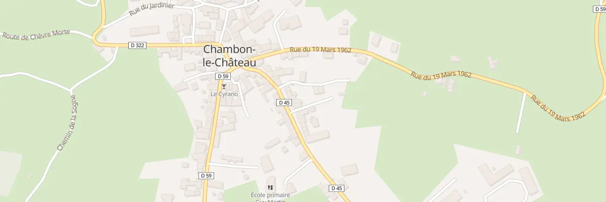 Plan du 5046 Chambon Le Chateau Village à Bel-Air-Val-d’Ance