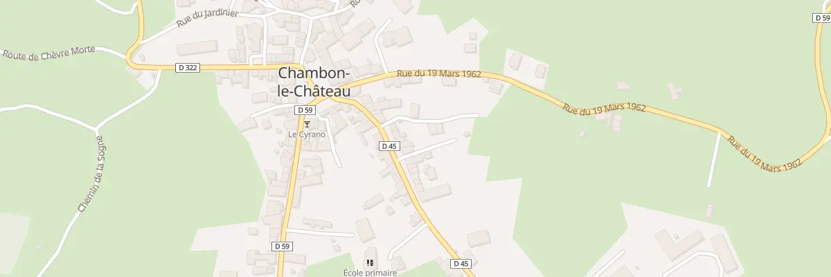 Plan du 5044 Chambon Le Chateau Village à Bel-Air-Val-d’Ance