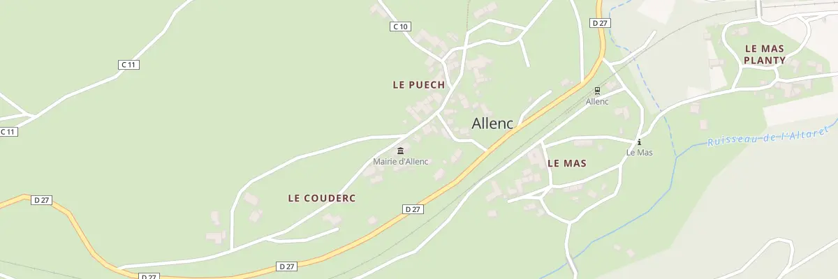 Plan du 5166 Le Puech à Allenc