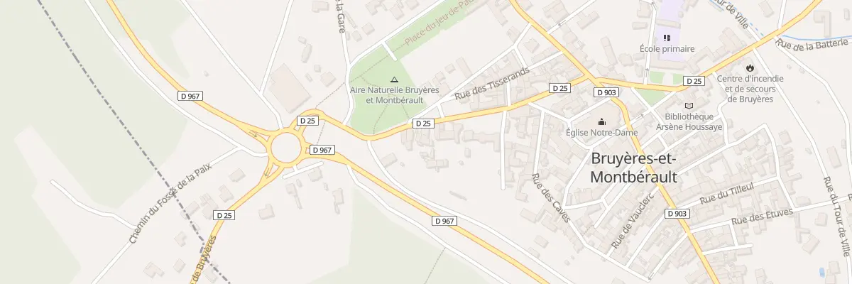 Plan du 13B Rue Arsène Houssaye à Bruyères-et-Montbérault