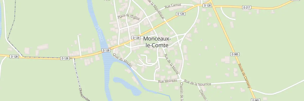 Plan du 58 Le Bourg à Monceaux-le-Comte