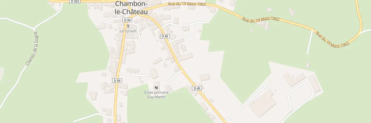 Plan du 5515 Chambon Le Chateau Village à Bel-Air-Val-d’Ance