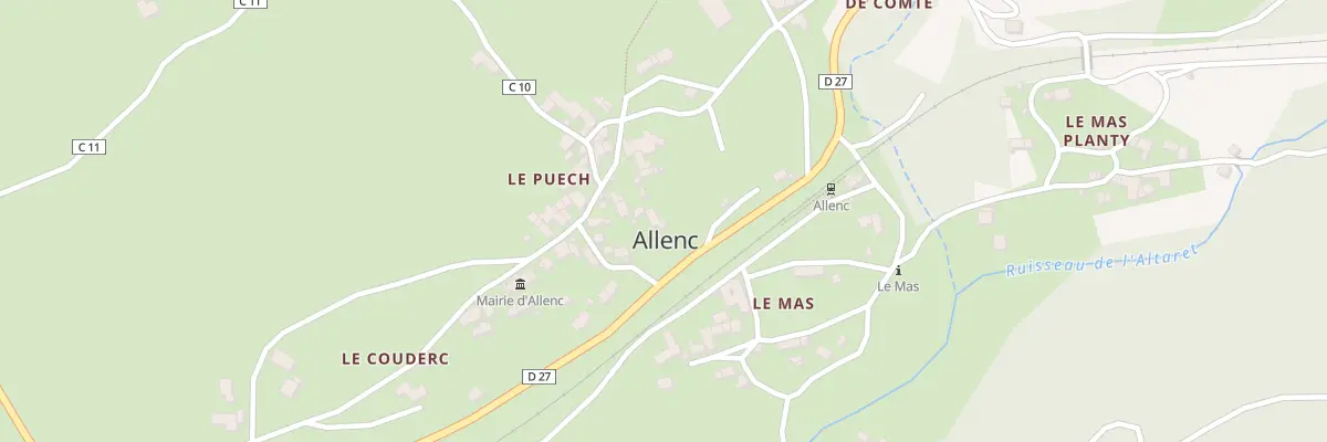 Plan du 5083 Le Puech à Allenc