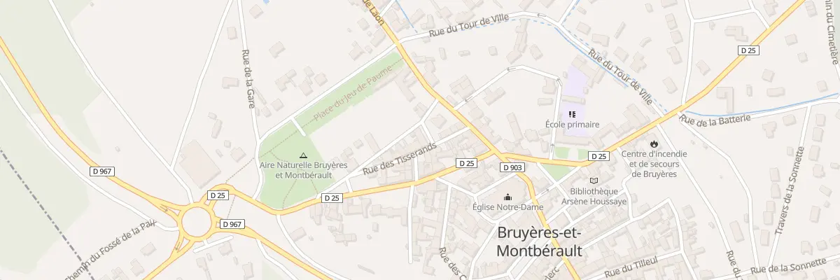 Plan du 10 Rue des Tisserands à Bruyères-et-Montbérault