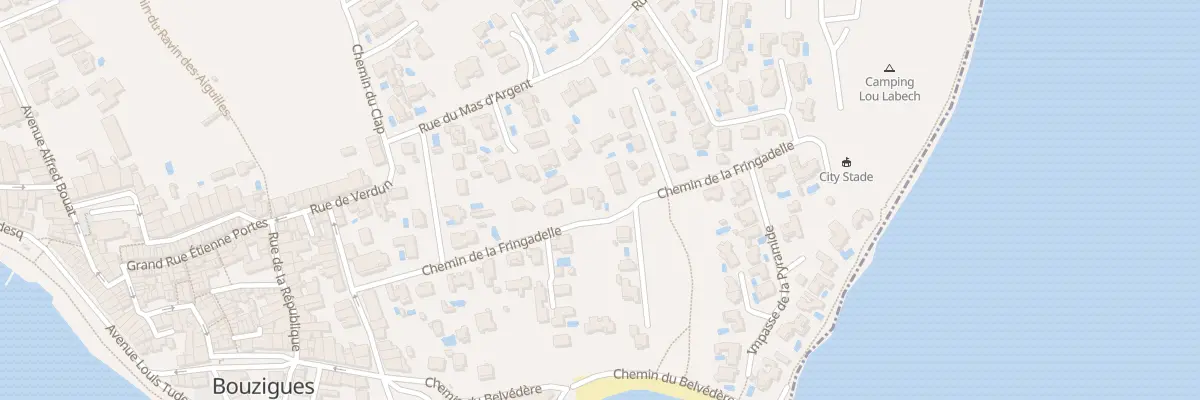 Plan du 230 Che de la Fringadelle à Bouzigues