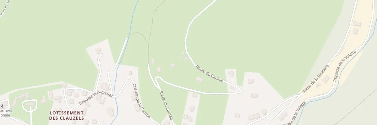 Plan du 777 Rte du Causse à Mont Lozère et Goulet