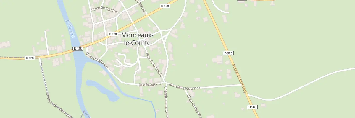 Plan du 1 Rue Derrière à Monceaux-le-Comte