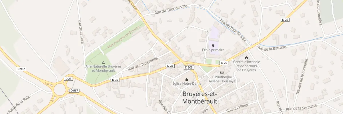 Plan du 1 Rue des Tisserands à Bruyères-et-Montbérault