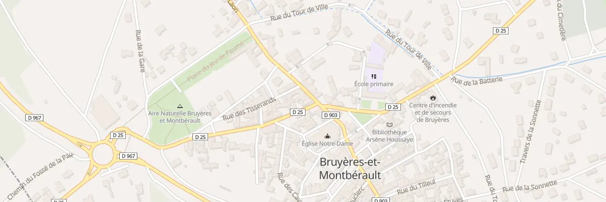 Plan du 13 Rue Porte de Laon à Bruyères-et-Montbérault