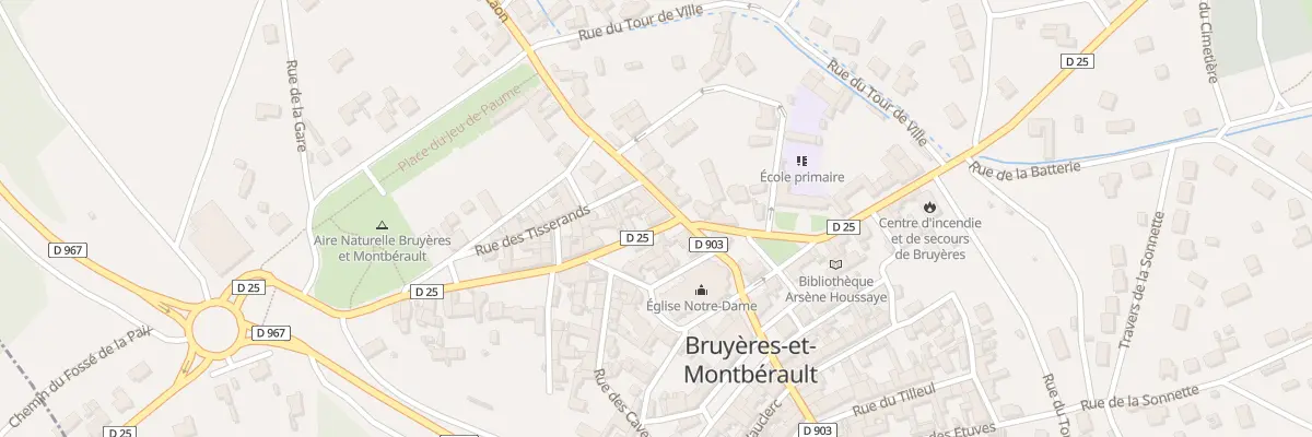 Plan du 2 Rue Arsène Houssaye à Bruyères-et-Montbérault