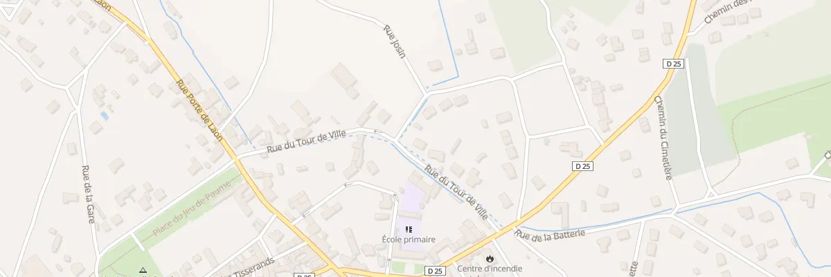 Plan du 15 Vc Tour de Ville à Bruyères-et-Montbérault