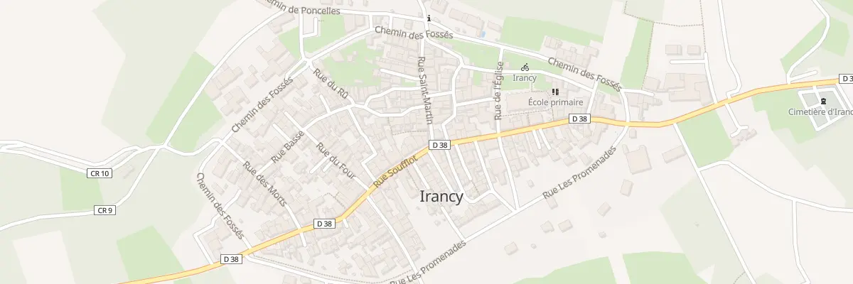 Plan du 1 Rue St Martin à Irancy