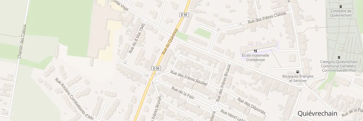 Plan du 1 Rue des Frères Raulier à Quiévrechain