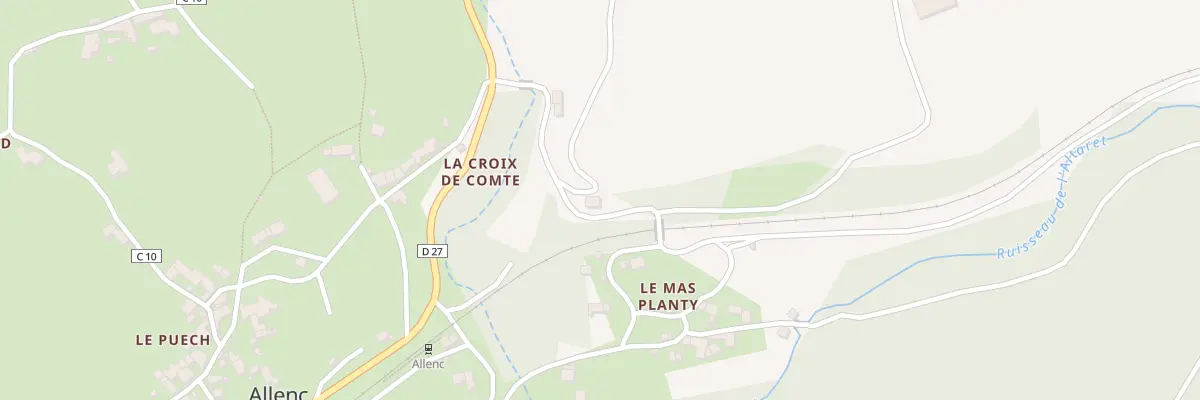 Plan du 5370 La Croix de Comte à Allenc