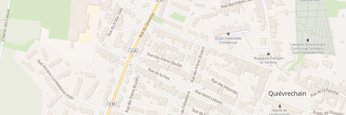Plan du 11 Rue des Frères Raulier à Quiévrechain