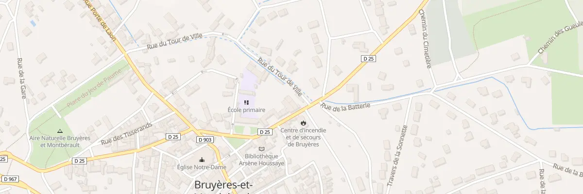Plan du 13 Rue de la Fontaine Minérale à Bruyères-et-Montbérault