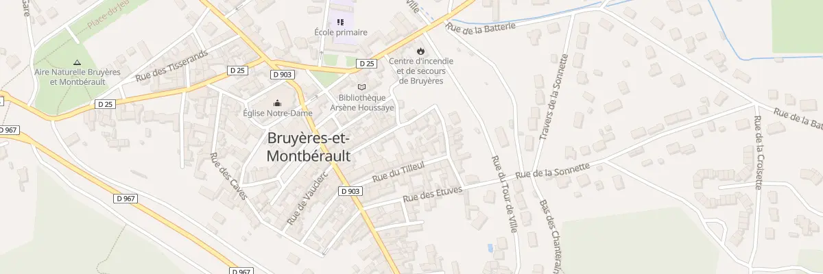 Plan du 10 Rue de la Germerie à Bruyères-et-Montbérault