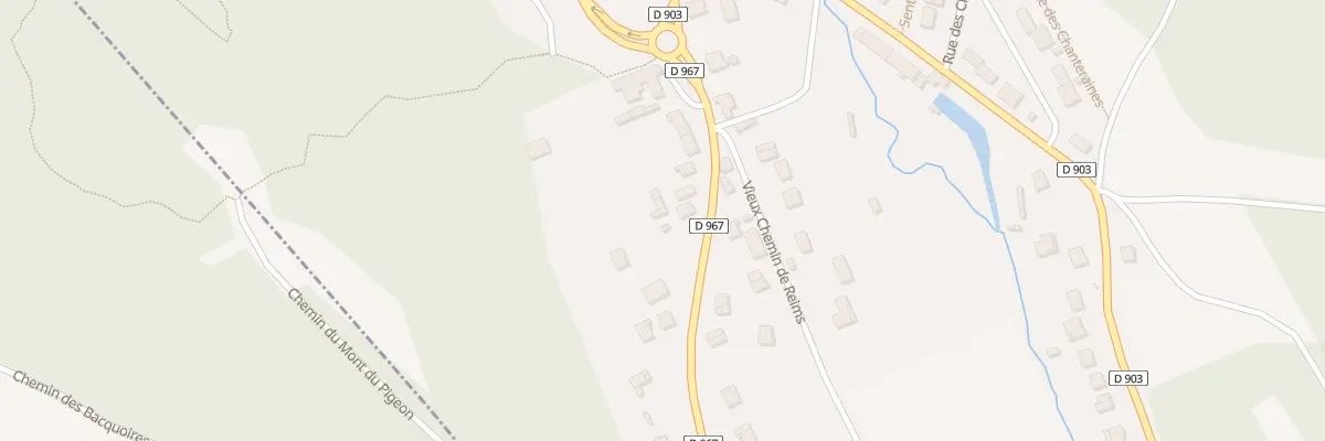 Plan du 66 Rue Porte de Reims à Bruyères-et-Montbérault
