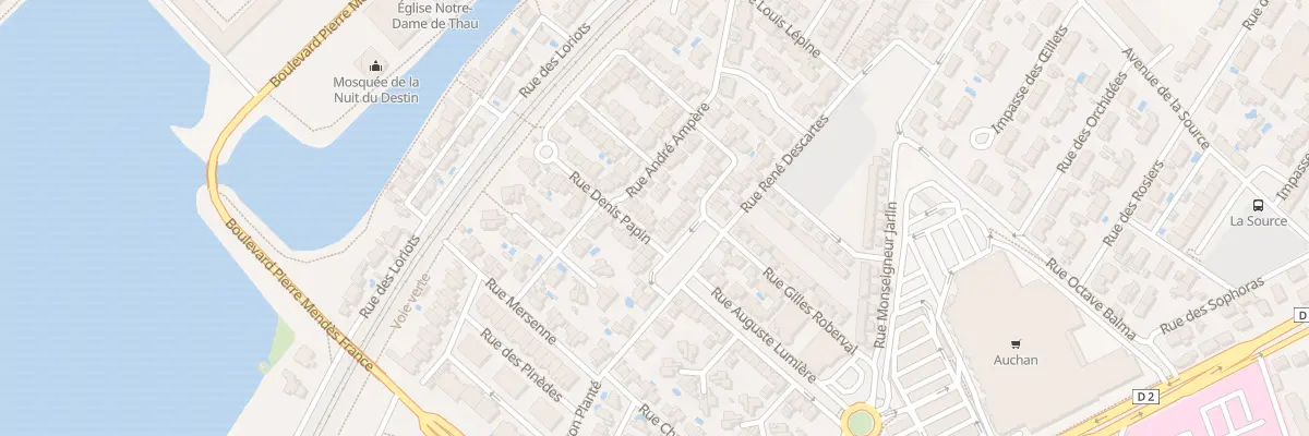 Plan du 2 Rue Denis Papin à Sète