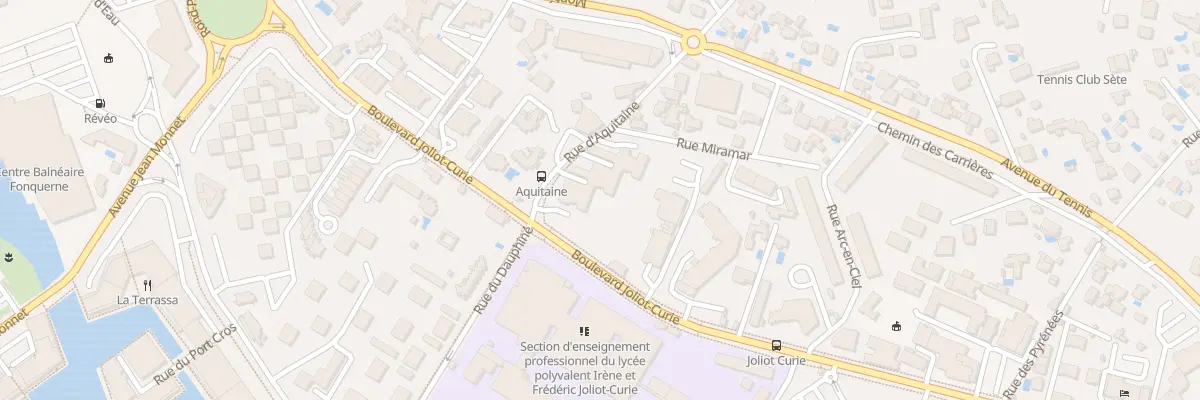 Plan du 33 Rue d’Aquitaine à Sète