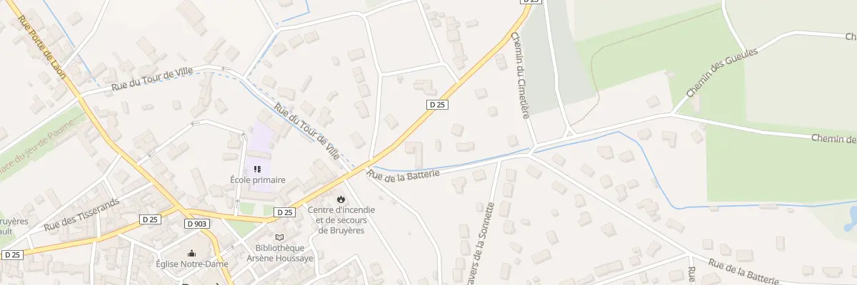 Plan du 22 Rue de la Fontaine Minérale à Bruyères-et-Montbérault