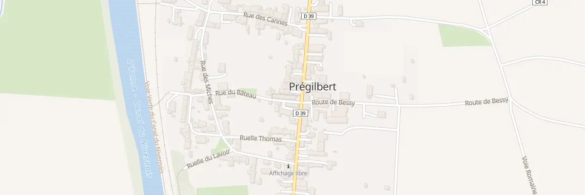 Plan du 2 Rue du Bâteau à Prégilbert