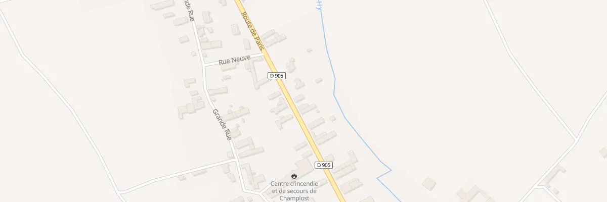 Plan du 42 Rte de Paris à Champlost