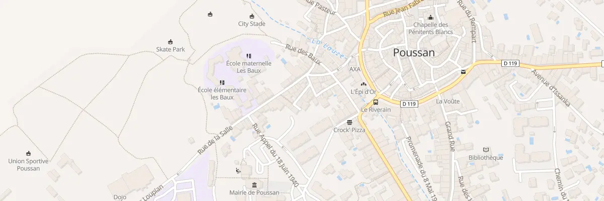 Plan du 7 Rue de la Fraternite à Poussan
